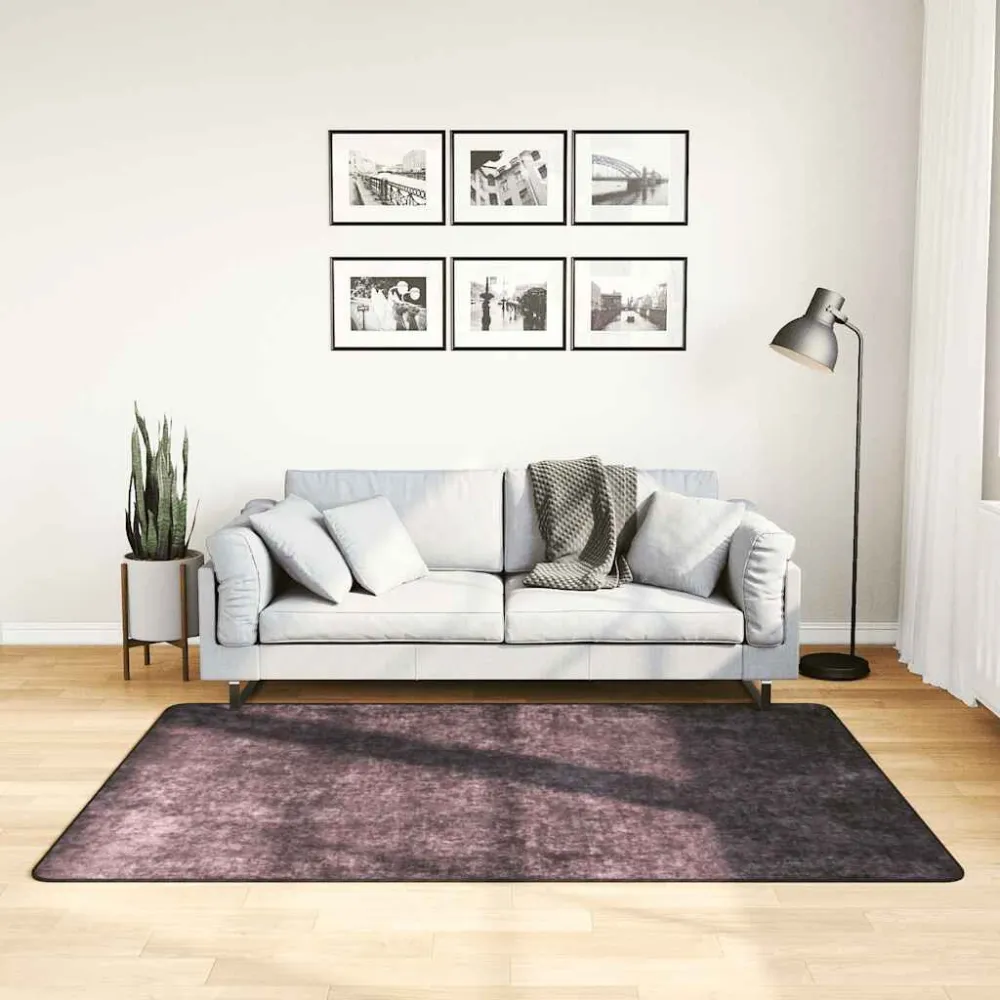 Tappeto Lavabile 120x180 cm Antracite Antiscivolo