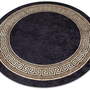 Tappeto lavabile MIRO 51199.806 cerchio Greco antiscivolo - nero / oro cercle 200 cm