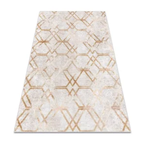 Tappeto lavabile MIRO 51805.804 Geometrico, reticolo antiscivolo - oro 120x170 cm