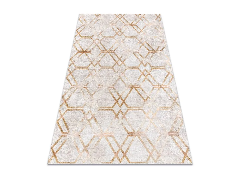 Tappeto lavabile MIRO 51805.804 Geometrico, reticolo antiscivolo - oro 120x170 cm