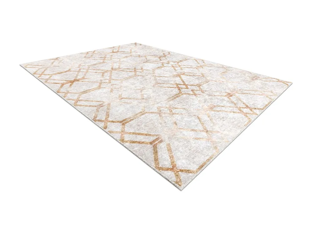 Tappeto lavabile MIRO 51805.804 Geometrico, reticolo antiscivolo - oro 120x170 cm