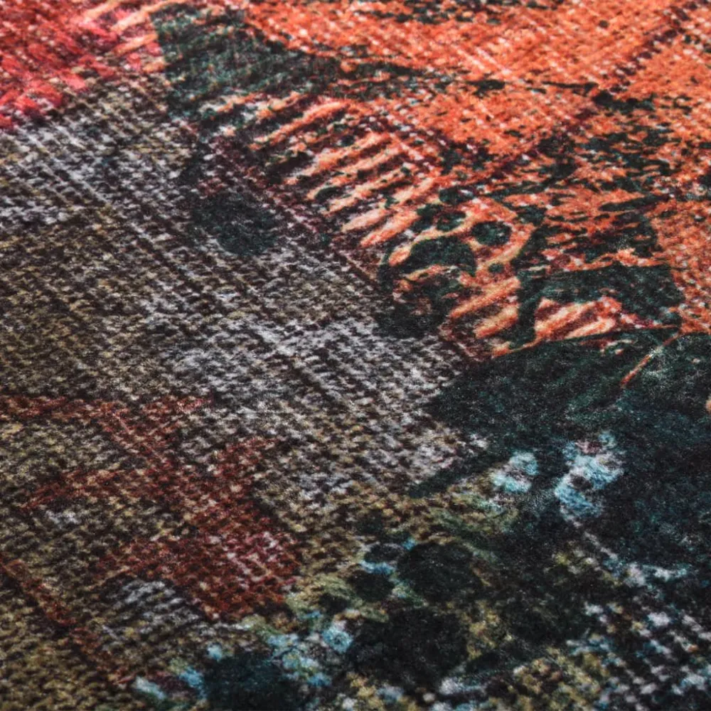 Tappeto Lavabile Patchwork 80x150 cm Multicolore Antiscivolo