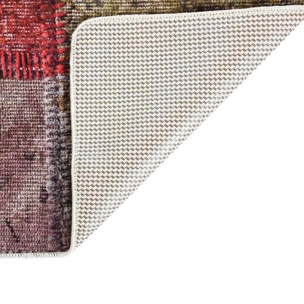 Tappeto Lavabile Patchwork 80x150 cm Multicolore Antiscivolo