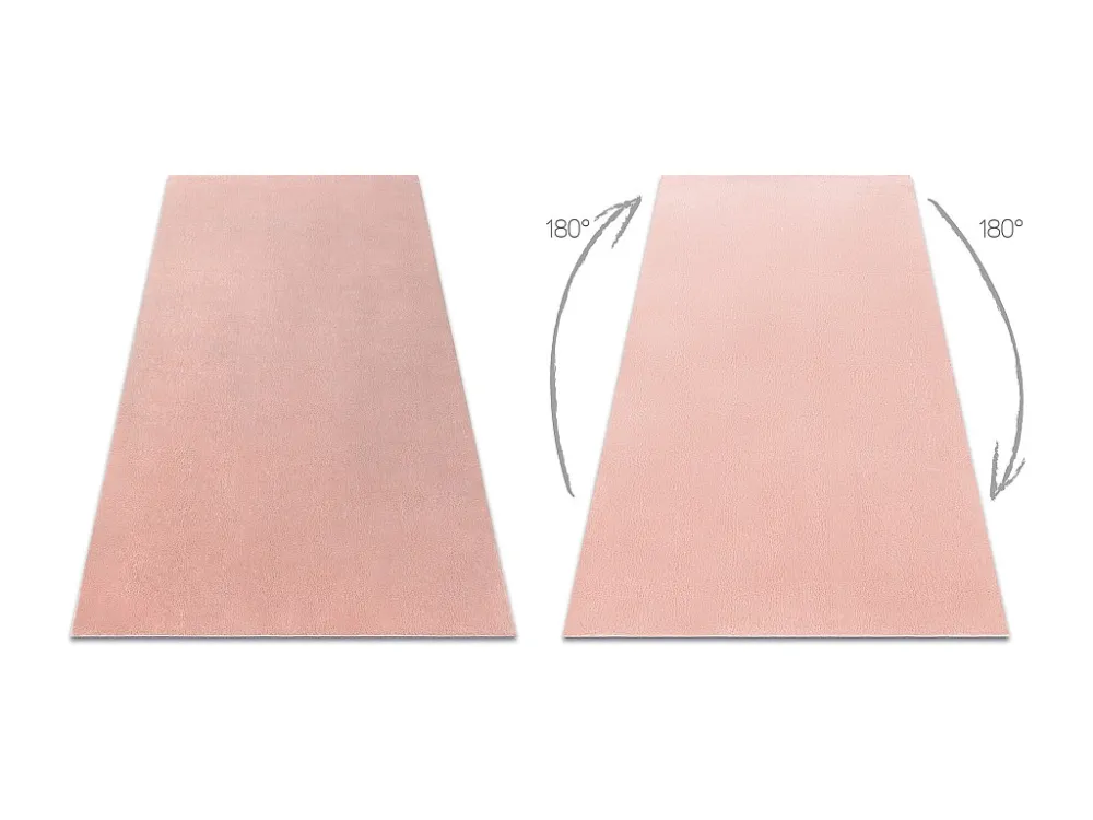 Tappeto da lavaggio moderno LINDO rosa, antiscivolo, pelo esteso 80x150 cm