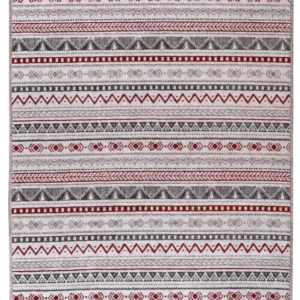 Tappeto MORETTI NORDI colore Grigio & Rosso Clareto Loominology