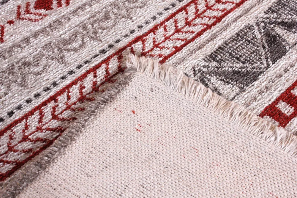 Tappeto MORETTI NORDI colore Grigio & Rosso Clareto Loominology