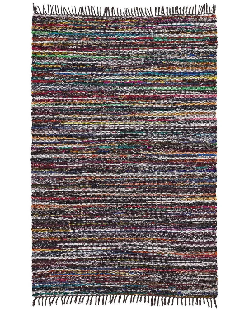 Tappeto multicolore cupo cotone con fronde 160 x 230 cm DANCA