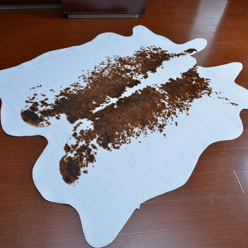 Tappeto pelle di animale di forma irregolare Tappeto innovativo Tappeto con supporto antiscivolo polipropilene per l'arred...