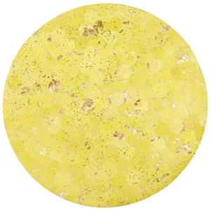 Tappeto pelle giallo ⌀ 140 cm ZEYTIN