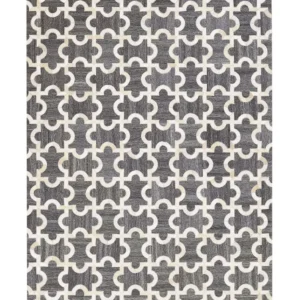 Tappeto pelle di mucca grigio cupo 140 x 200 cm YEDISU