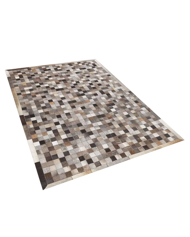 Tappeto pelle multicolore patchwork 160 x 230 cm ARMUTLU