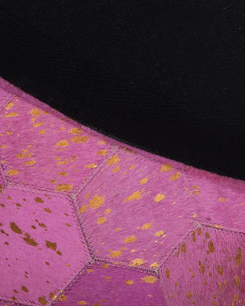 Tappeto pelle rosa ⌀ 140 cm ZEYTIN