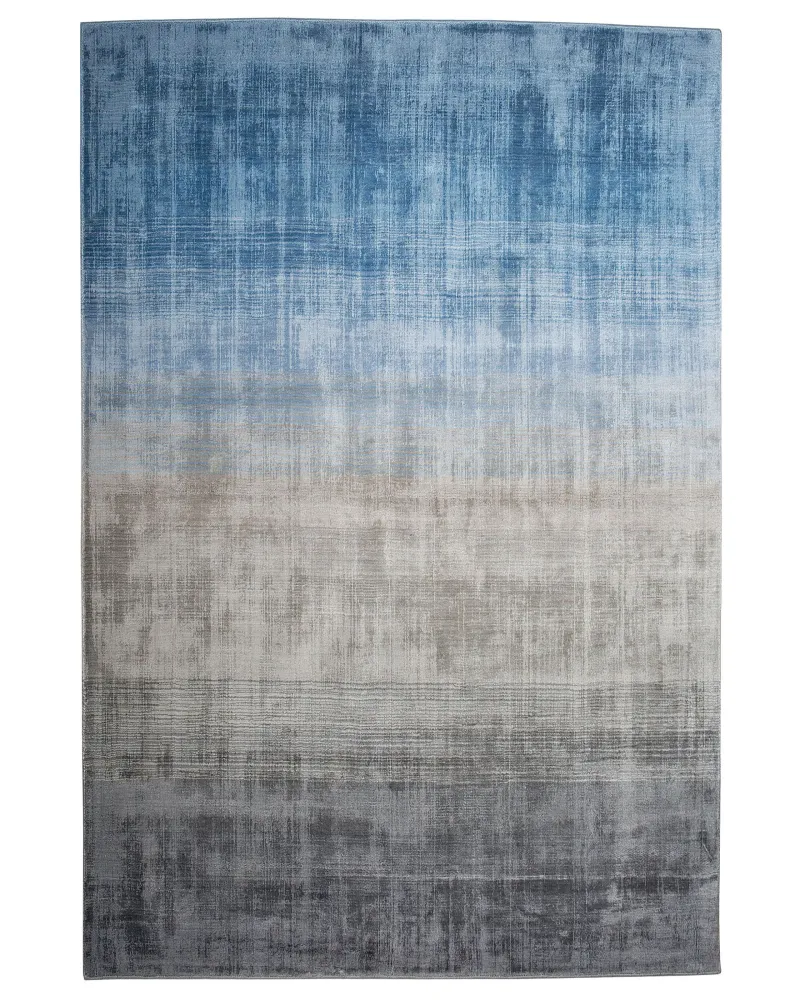 Tappeto pelo breve grigio-blu 140 x 200 cm ERCIS
