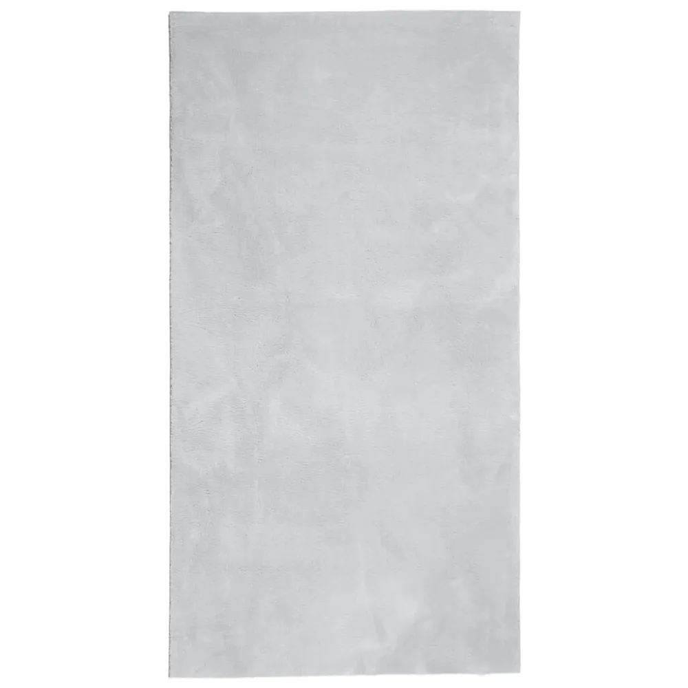 Tappeto Pelo Piccolo HUARTE Morbido e Lavabile Grigio 60x110 cm