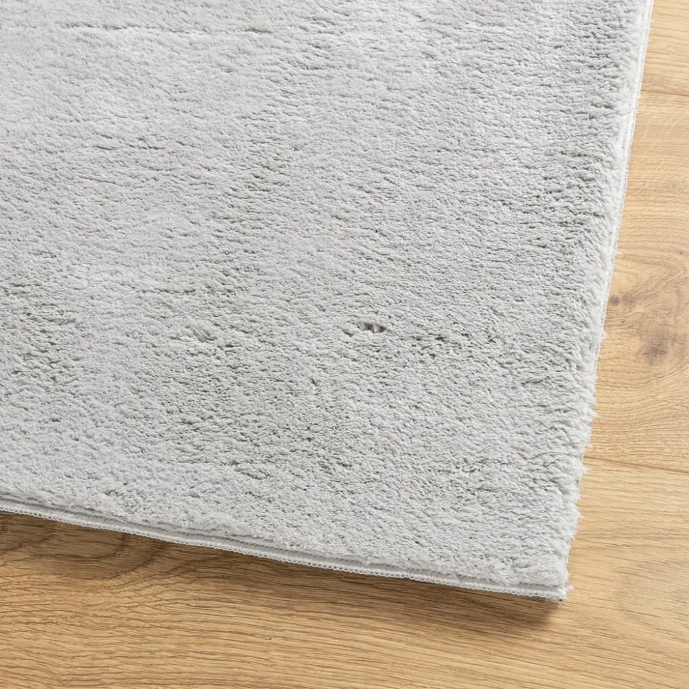 Tappeto Pelo Piccolo HUARTE Morbido e Lavabile Grigio 60x110 cm