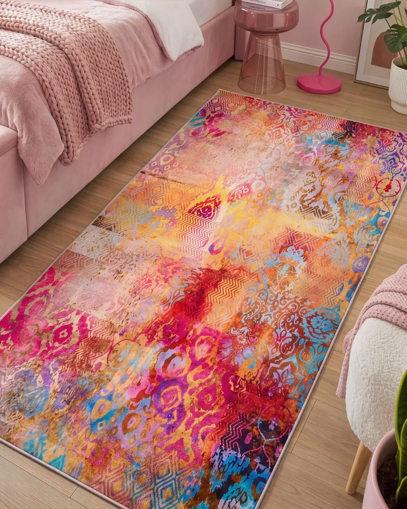 Tappeto pelo piccolo multicolore 80 x 150 cm ISPARTA