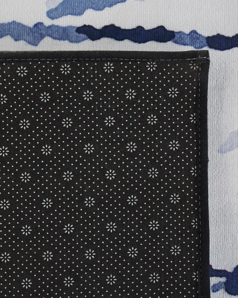 Tappeto pelo ridotto bianco-blu 160 x 230 cm IZMIT