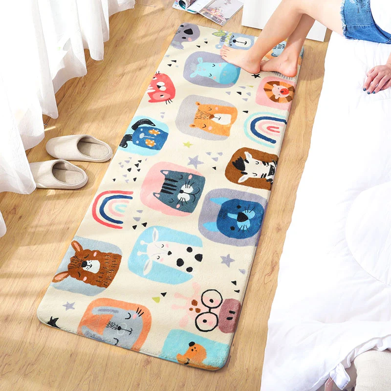 Tappeto per camera da letto alla moda Tappeto per interni lavabile con stampa fiabesca multicolore con supporto antiscivol...