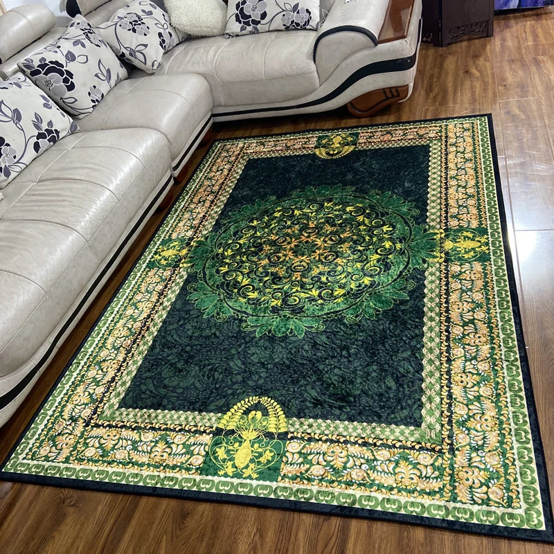 Tappeto persiano Glam per interni Tappeto con stampa floreale multicolore Supporto antiscivolo Lavabile lavatrice Tappeto...