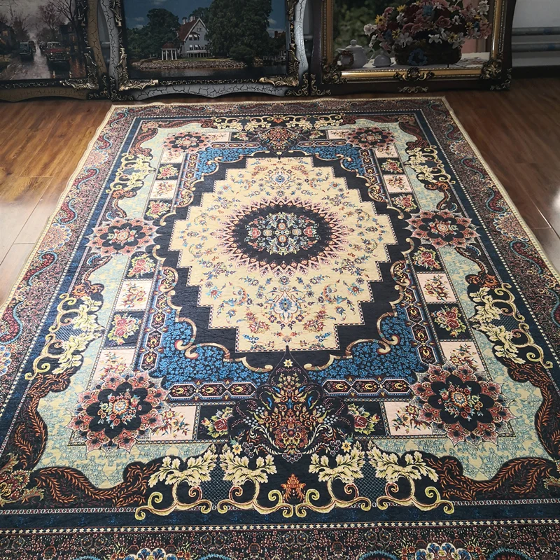 Tappeto persiano Glam per interni Tappeto con stampa floreale multicolore Supporto antiscivolo Lavabile lavatrice Tappeto...