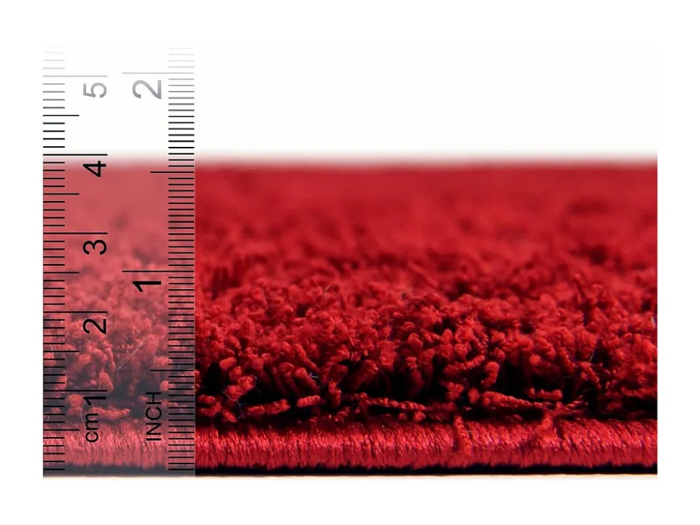 Tappeto shaggy 185x185 rosso Luzern