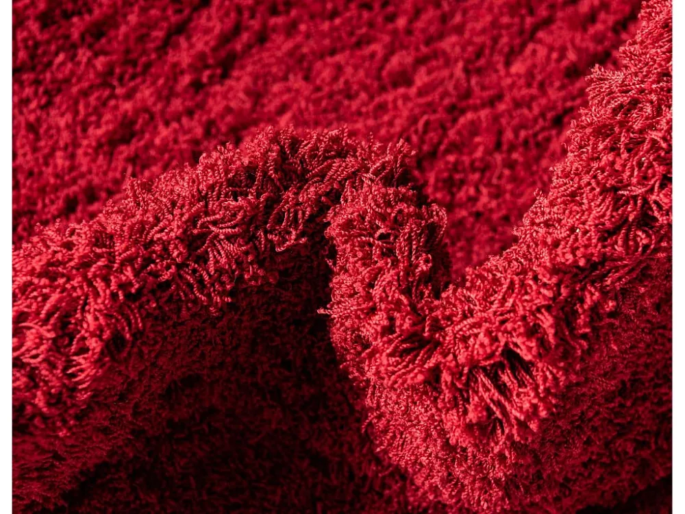 Tappeto shaggy 185x185 rosso Luzern