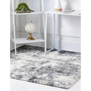 Tappeto shaggy 185x185 sabbia - grigio pietra Lachen Haze