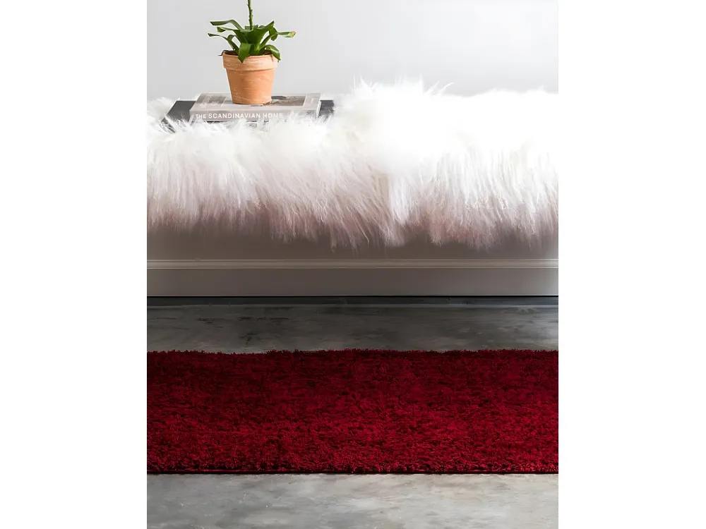 Tappeto shaggy 305x79 rosso Luzern