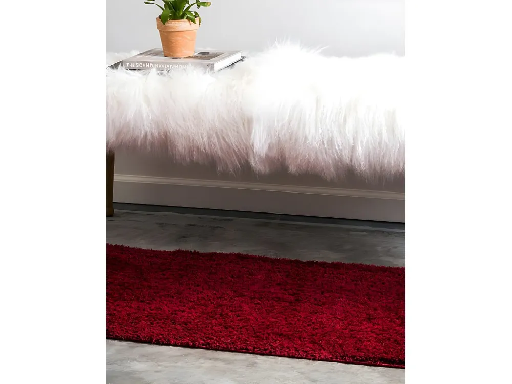Tappeto shaggy 305x79 rosso Luzern