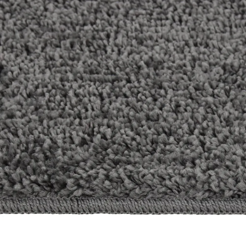 Tappeto Shaggy Grigio Ombroso 80x150 cm Antiscivolo