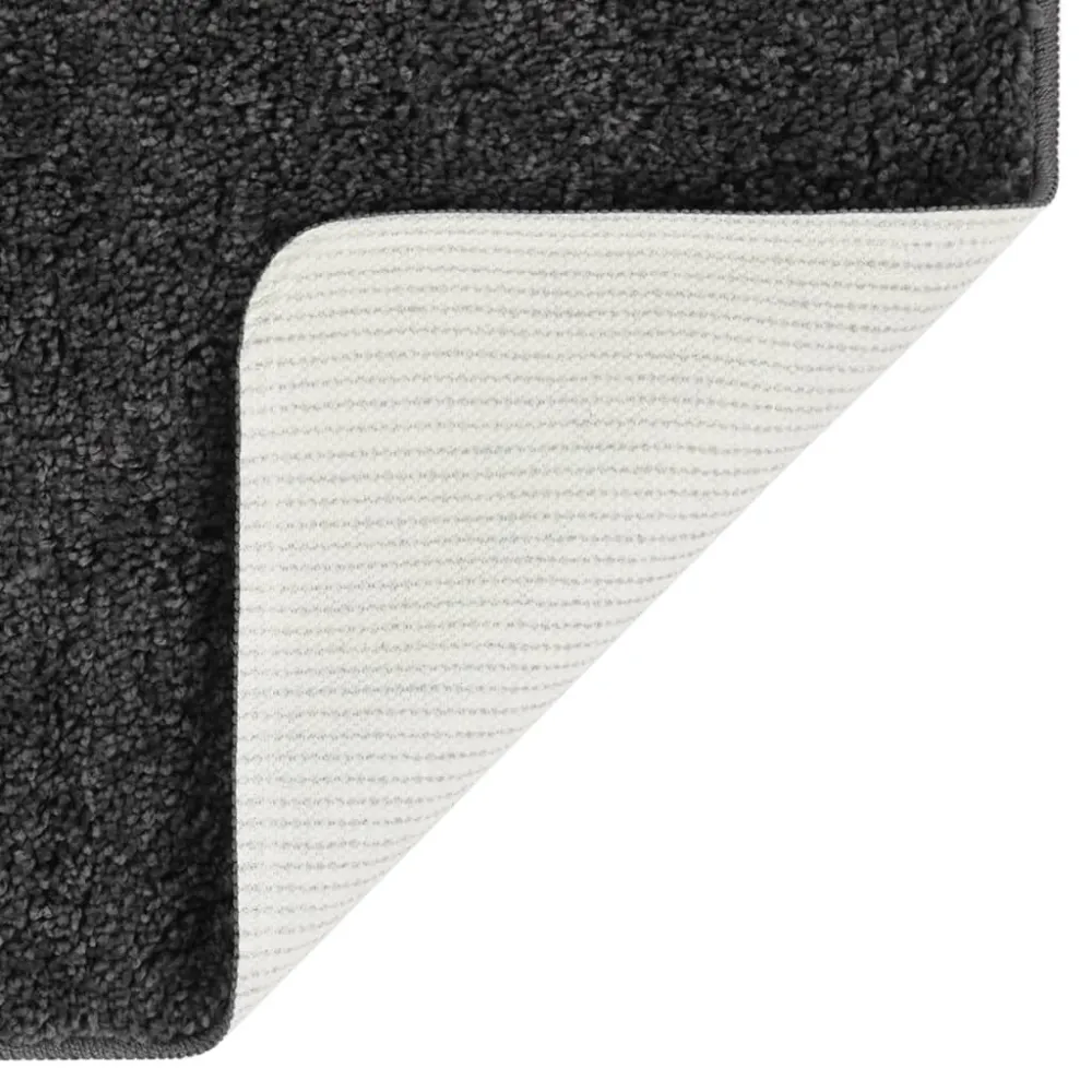 Tappeto Shaggy Grigio Ombroso 80x150 cm Antiscivolo