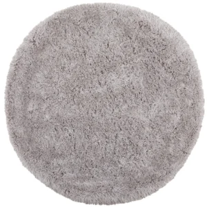 Tappeto shaggy rotondo grigio distinto ⌀ 140 cm CIDE