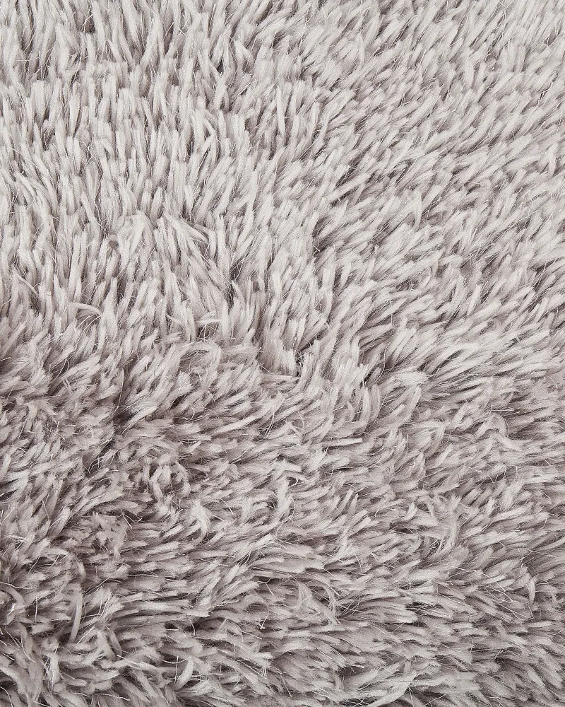 Tappeto shaggy rotondo grigio distinto ⌀ 140 cm CIDE