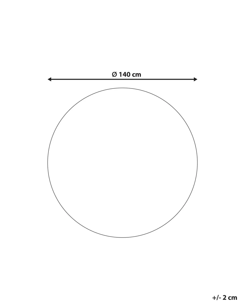 Tappeto shaggy rotondo grigio distinto ⌀ 140 cm CIDE
