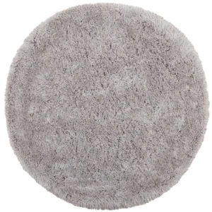Tappeto shaggy rotondo grigio distinto ⌀ 140 cm CIDE