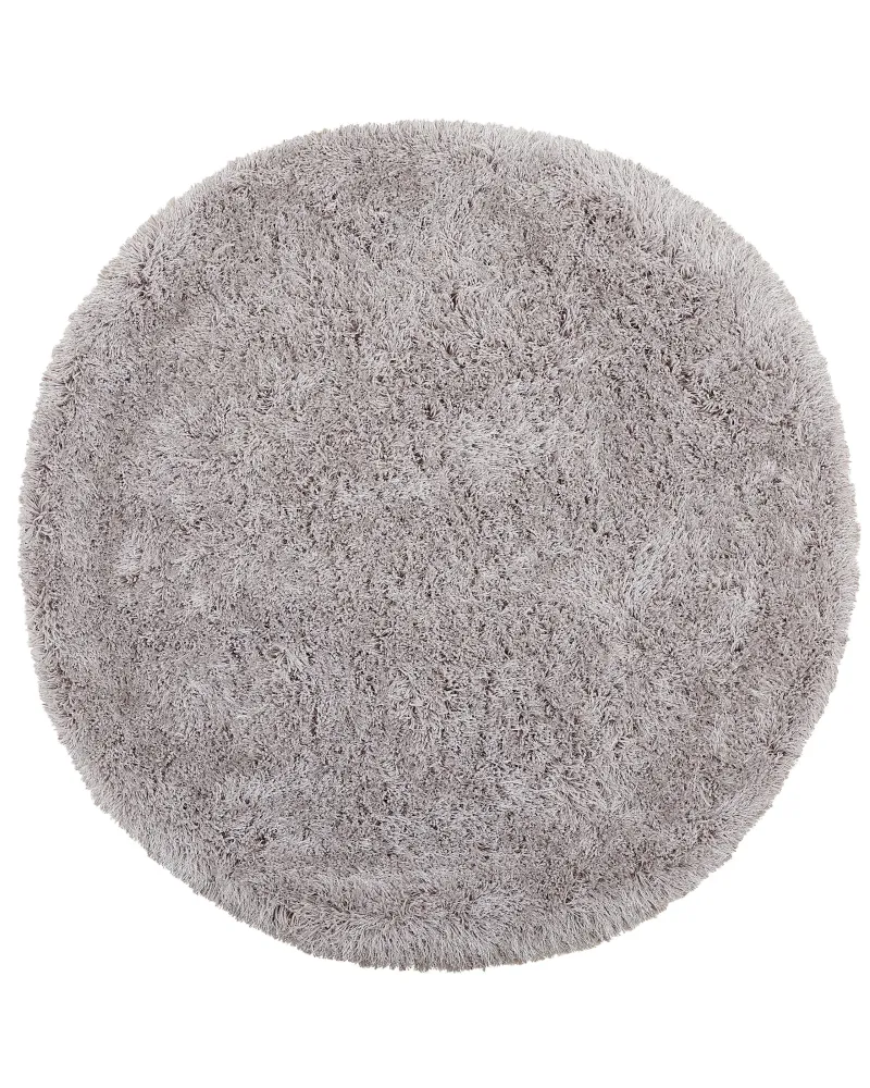 Tappeto shaggy rotondo grigio limpido ⌀ 140 cm CIDE