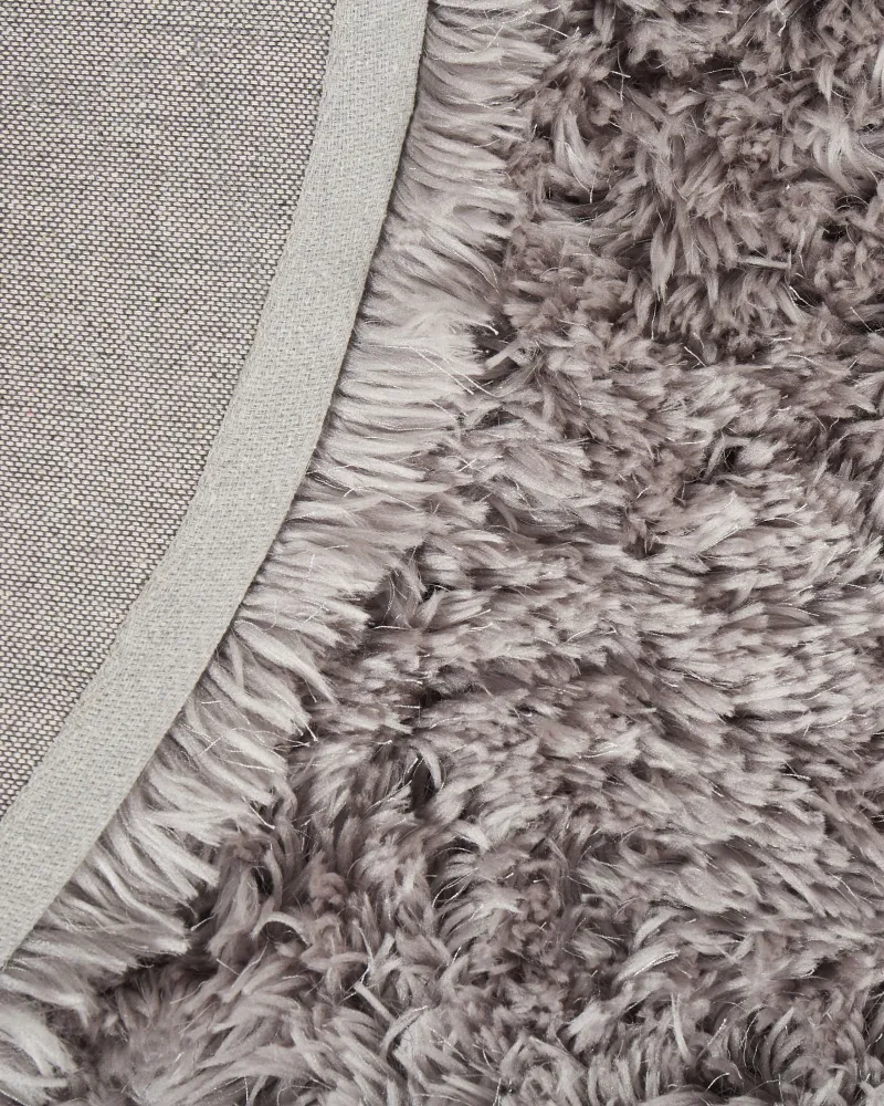 Tappeto shaggy rotondo grigio limpido ⌀ 140 cm CIDE