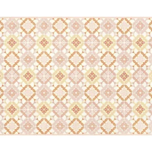 Tappeto Vinile effetto blocchi di cemento 120 x 180 cm Arancione ELOZA