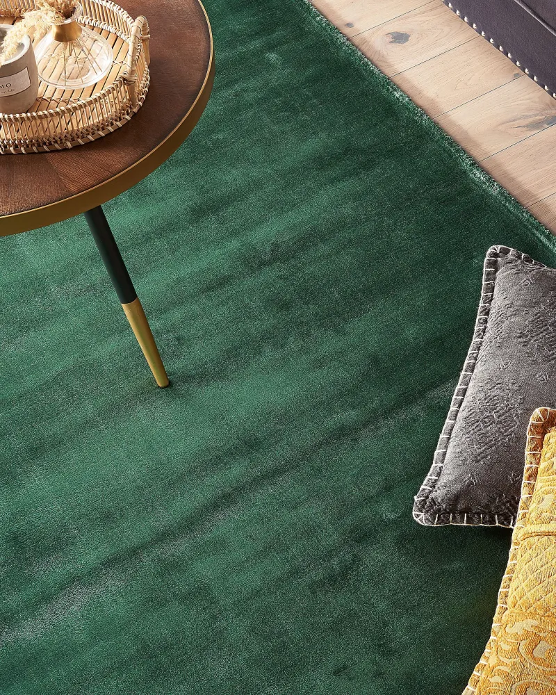 Tappeto viscosa verde nero 160 x 230 cm GESI II