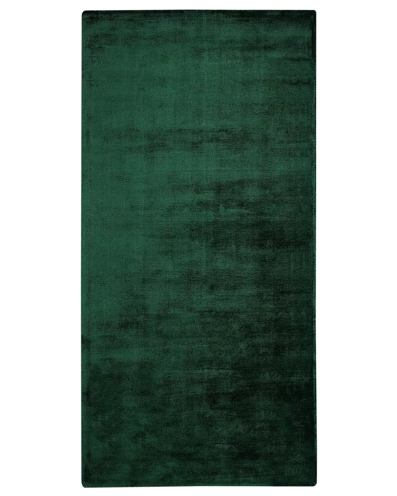 Tappeto viscosa verde tenebroso 80 x 150 cm GESI II