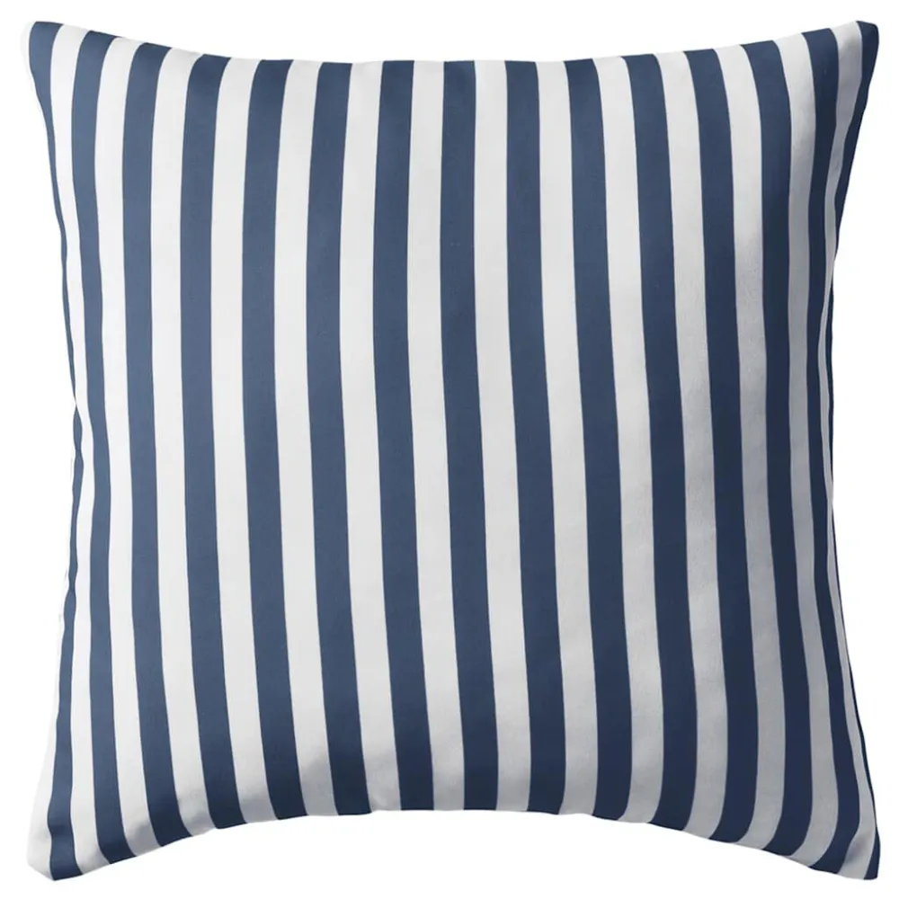 Cuscini da Esterno 4 pz Stampa Righe 45x45 cm Blu