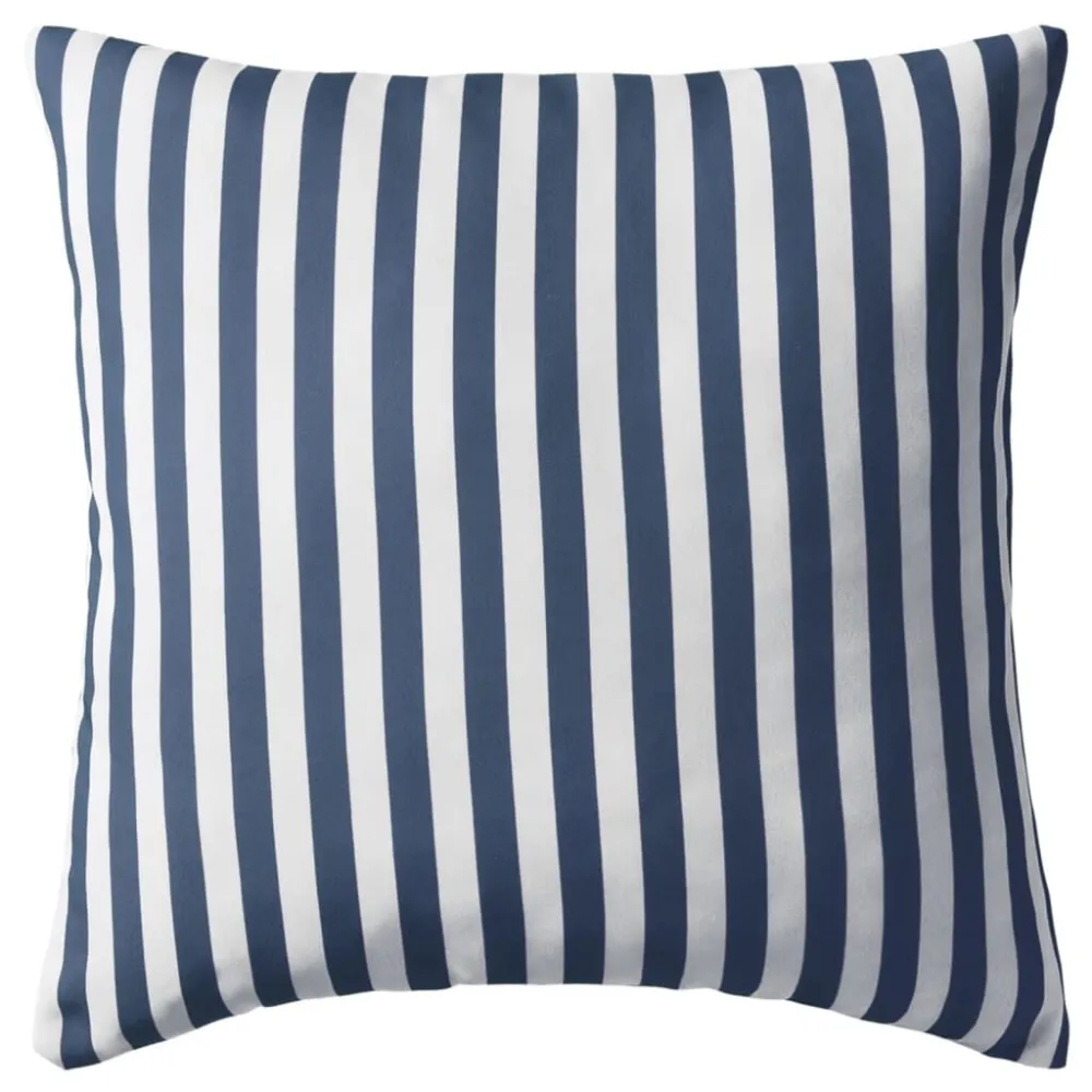 Cuscini da Esterno 2 pz Stampa Righe 45x45 cm Blu