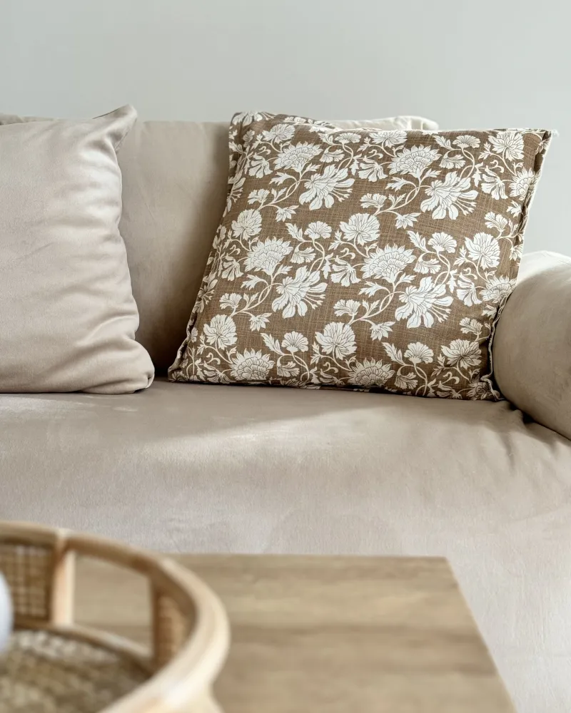 Set di 2 cuscini bianco e crema 45 x 45 cm NOTELEA