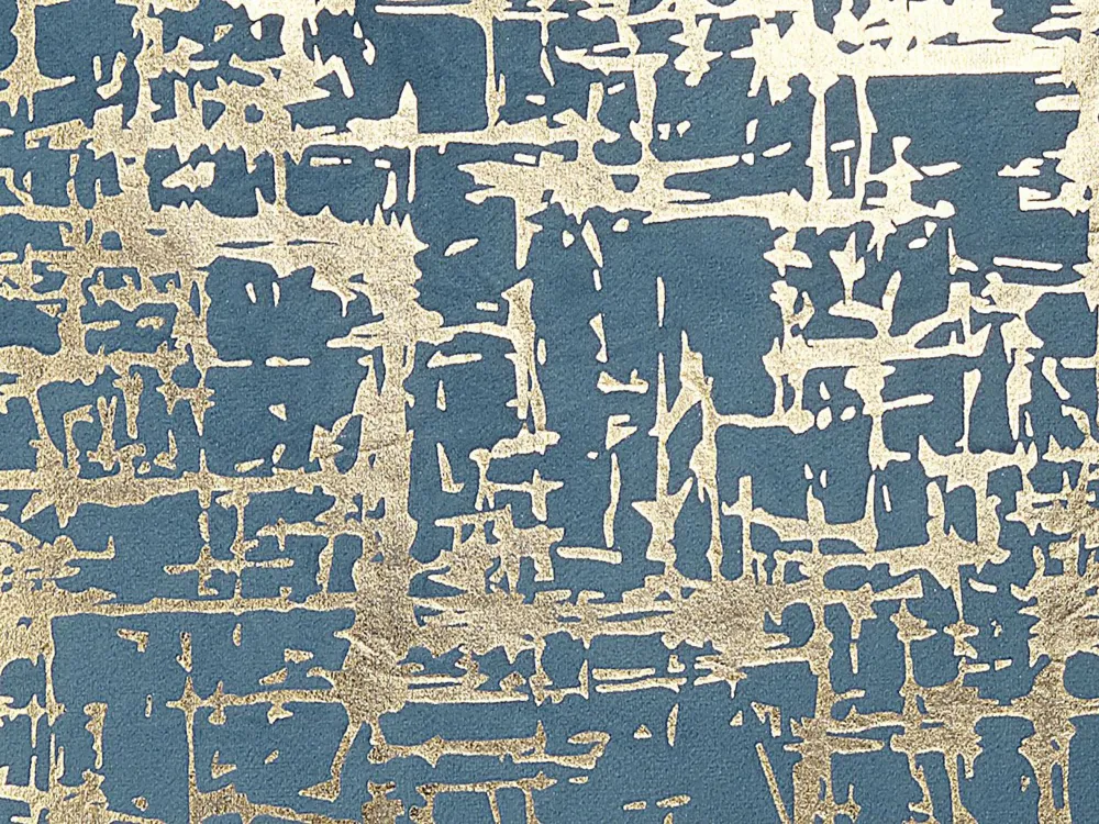 Set di 2 cuscini blu e oro motivo astratto 45 x 45 cm GARDENIA