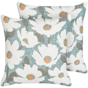 Set di 2 cuscini cotone blu 45 x 45 cm JATROPHA