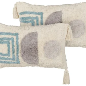 Set di 2 cuscini cotone 30 x 50 cm multicolore CASSIOPE