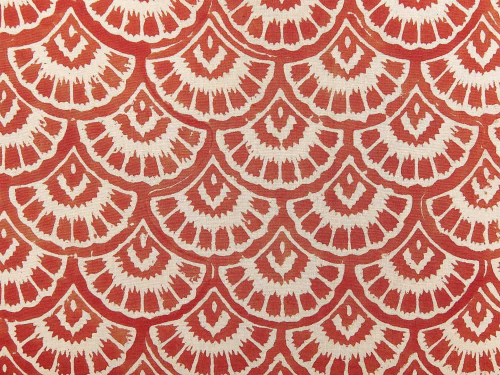Set di 2 cuscini cotone rosso e bianco crema 45 x 45 cm RHUS