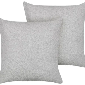 Set di 2 cuscini decorativi bouclé grigio 60 x 60 cm LEUZEA
