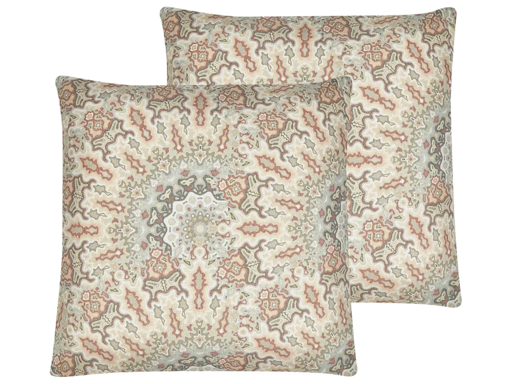 Set di 2 cuscini fantasia astratta 45 x 45 cm multicolore VRIESEA