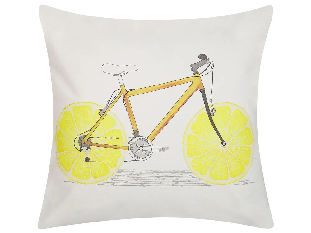 Set di 2 cuscini stampa di bicicletta 45 x 45 cm multicolore RUSCUS